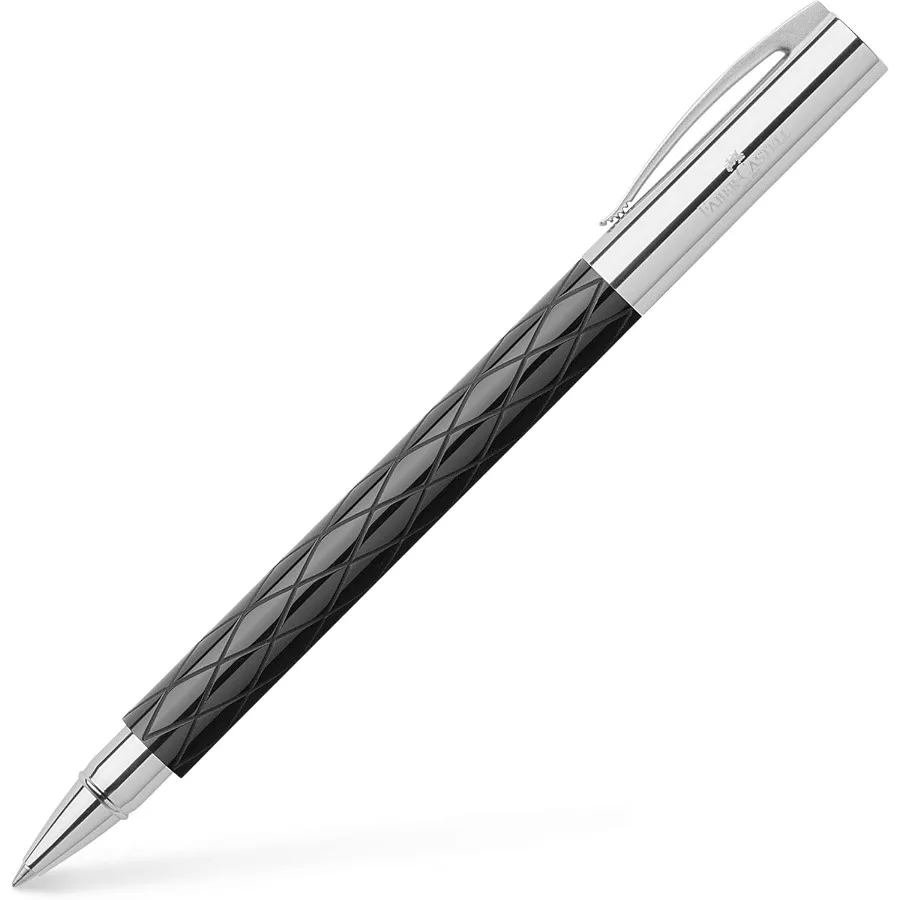 

Ambition Rollerball Pen - Rhombus Black for Professional Office Use Smooth Gliding Ink Flow Ergonomic Design for Extended Writi