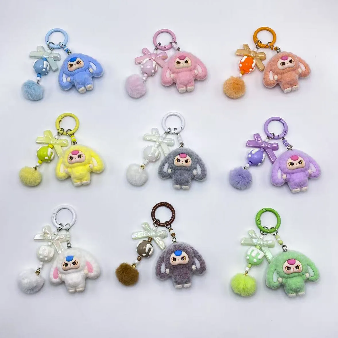

Anime Cartoon for Babythree Keychains Pendant For Car Keychain Creative Women Doll Keyring Gifts
