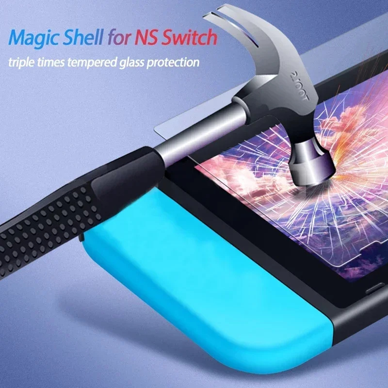 Protective Glass for Nintend Switch Lite Case Tempered Glass Screen Protector for Nintend Switch Oled TPU Cover Glass Hard Film