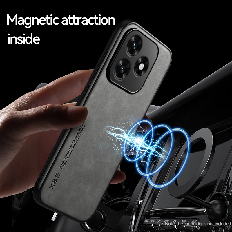 Shockproof Case for Honor X5c Plus X6c X7c X8c X8b X9b X9A X8A Protective Cover Built-in Magnetic Suction Car Holder Coque Funda view 6