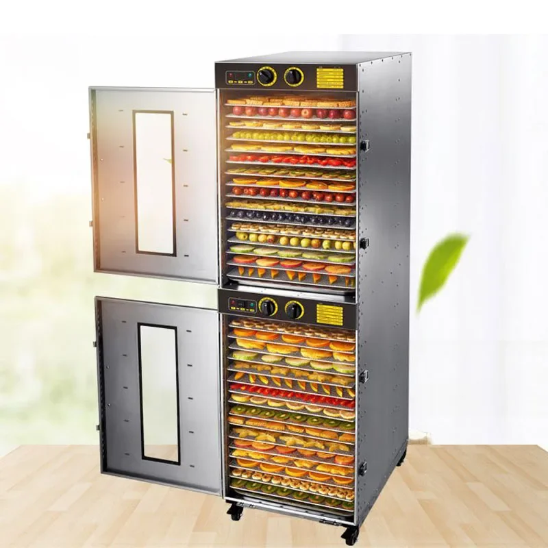 32-layer Food Dehydration Dryer Dried Fruit Machine Household and Large Commercial  Visual Door Lighted 3000W