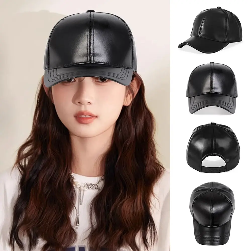 Повседневные кожаные бейсболки для спорта на открытом воздухе, осенне-зимние регулируемые теплые кепки, шапки в стиле хип-хоп для мужчин и женщин