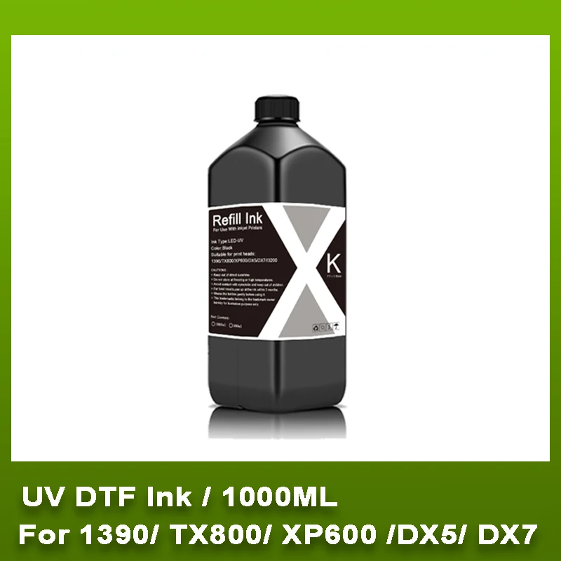 CFINK 1000ml Premium UV DTF Ink for Epson All Flatbed UV Printers for I3200 4720 XP600 TX800 for UV Sticker Printing