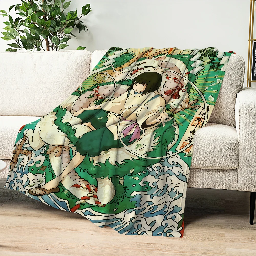 

Flannel warm comfort style romance soft plush blanket retro for sofa Japanese living room Classic office bedroom travel gift