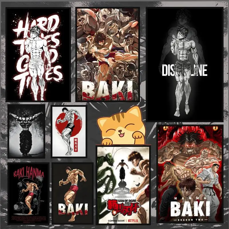 Anime B-Baki The G-Grapple Poster Canvas HD Poster Wall Art 