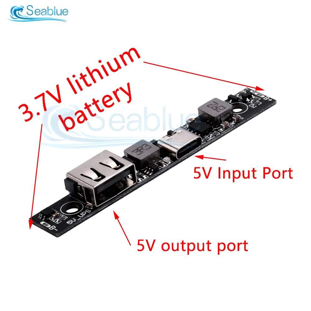 Ładowarka do akumulatorów litowych typu C 5 V UPS 18650 DC-DC Step Up Booster Converter Ładowanie Zasilacz awaryjny