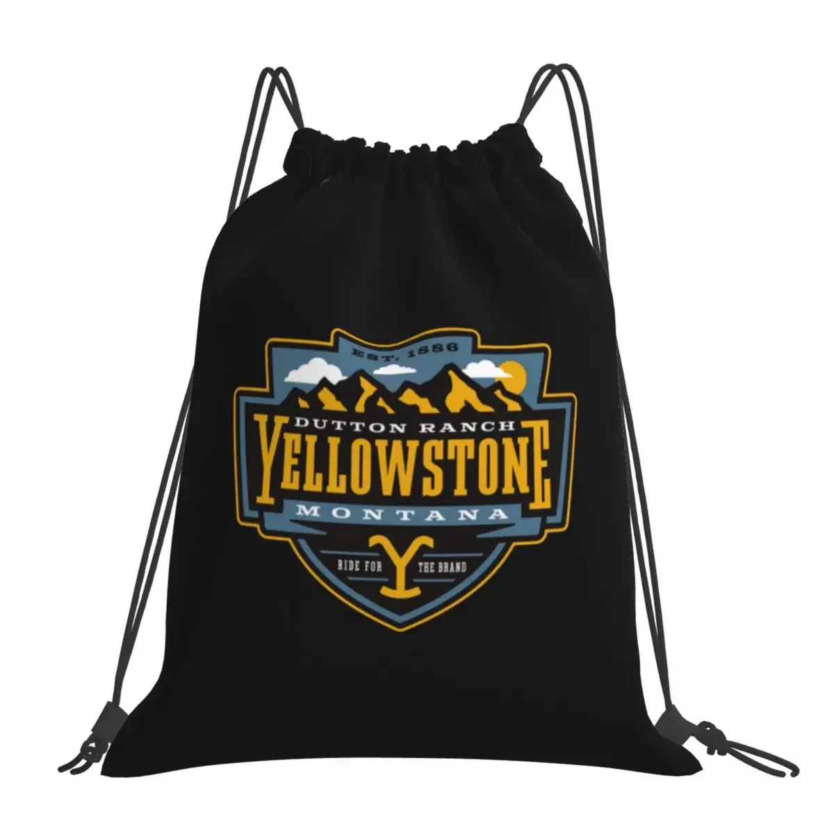 Yellowstone Quick Dry Dutton Ranch Backpacks Drawstring Bags Drawstring Bundle Pocket Shoes Bag Book Bags For Man Woman School