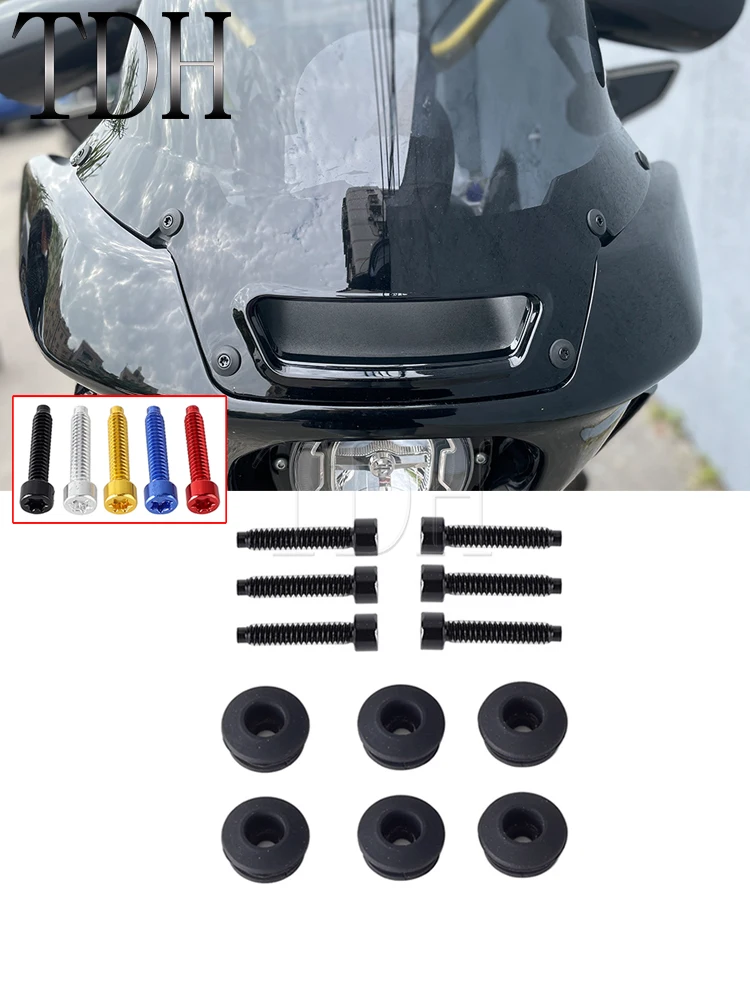 Reflektor Fairing szyba przednia gumowe przelotki śruba poduszka odciążająca akcesoria dla Harley Low Rider ST 117 FXLRST 22-2024 — zdjęcie 2