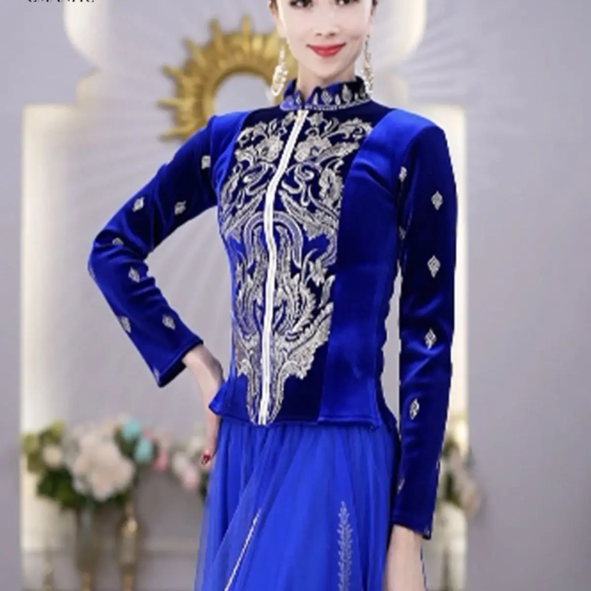 E3986 Yiman Exotic Style New Embroidery Dance Indian Ethnic Style Xinjiang High Grade Luxury Top