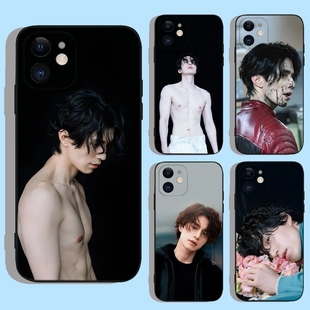 L-Lee Dong Wook Phone Case For Apple iPhone 15,14,13,12,11,XS,XR,X,8,7,Pro,Max,Plus,mini Silicone Black Cover