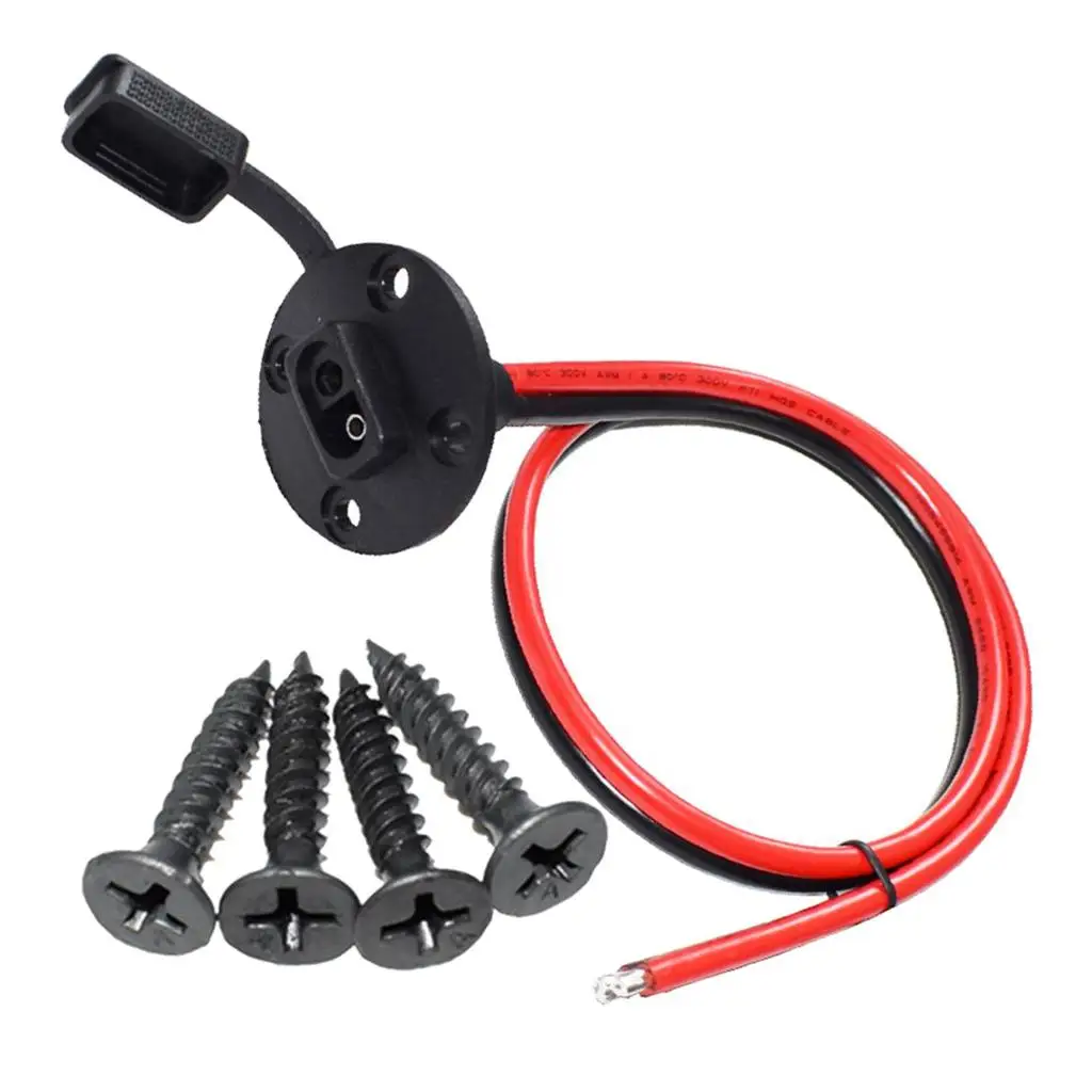 Panel AWG 60cm SAE Socket Sidewall Port Cable Connector with 4 Screws