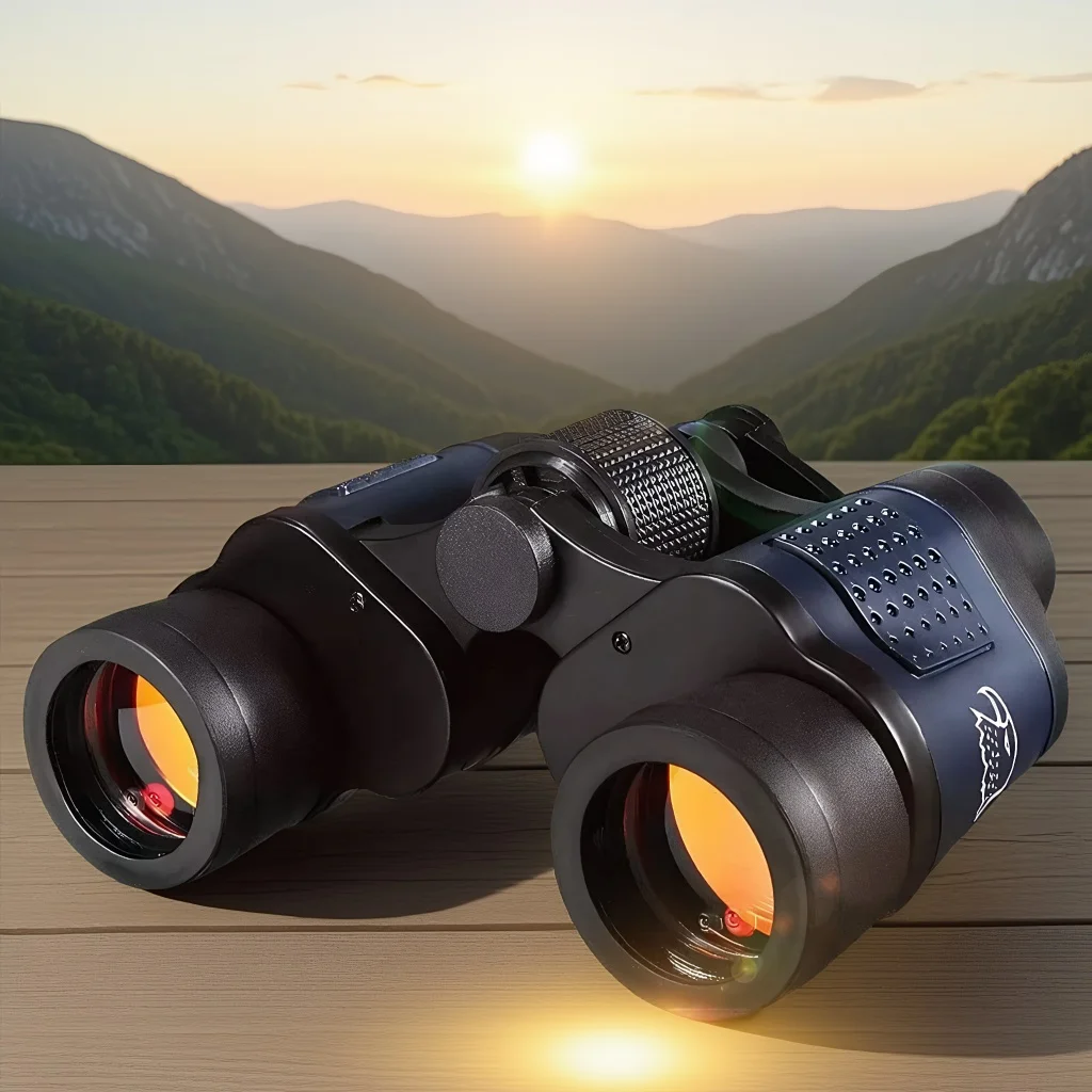 

Professional 60x60 High Power Binoculars, 3000M Long Range BAK4 Prism with Night Vision for Outdoor Travel Bird Watching