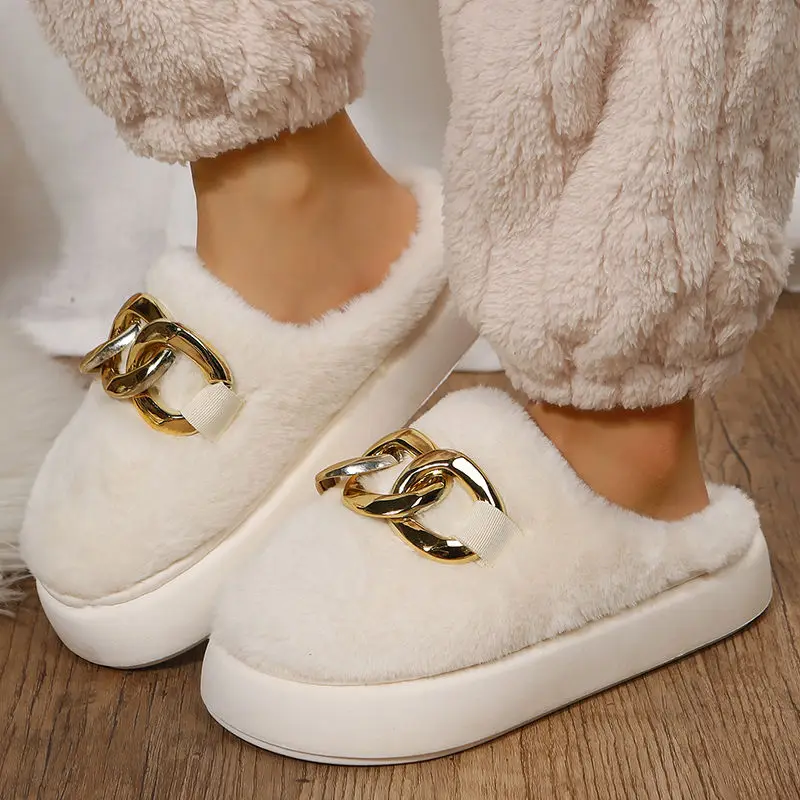 Women\'s Slippers Sexy Rhinestone Platform Home Slippers Ladies Winter Indoor Shoes Woman House Slipper Pantoufles Femme