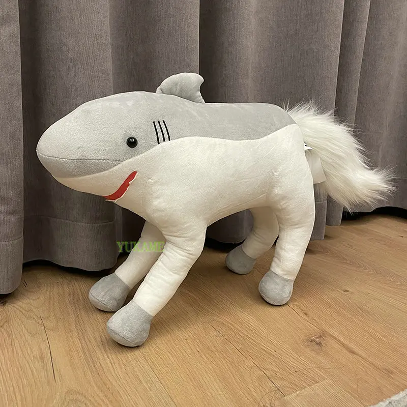 Juguete de peluche de tiburón suave para niños, almohada de juguete de tiburón de peluche, regalo de cumpleaños para niños, decoración del hogar de tienda, 50cm