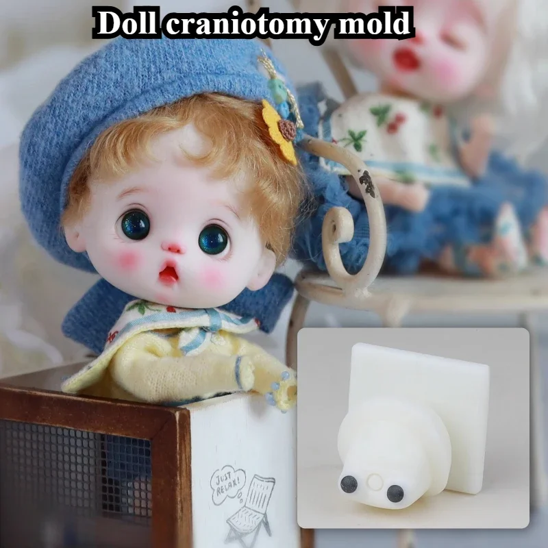 OB11 Polymer Clay Cartoon Doll Craniotomy Mold Goggles Eye Distance Replaceable DIY Animation Character Head Contour Making Tool