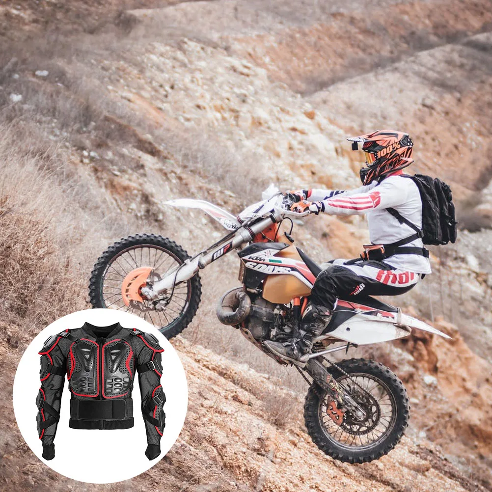 

Motorcycle Protective Vest Jacket Breathable Protector Removable Back Waist Thickening Pads Anti Collision
