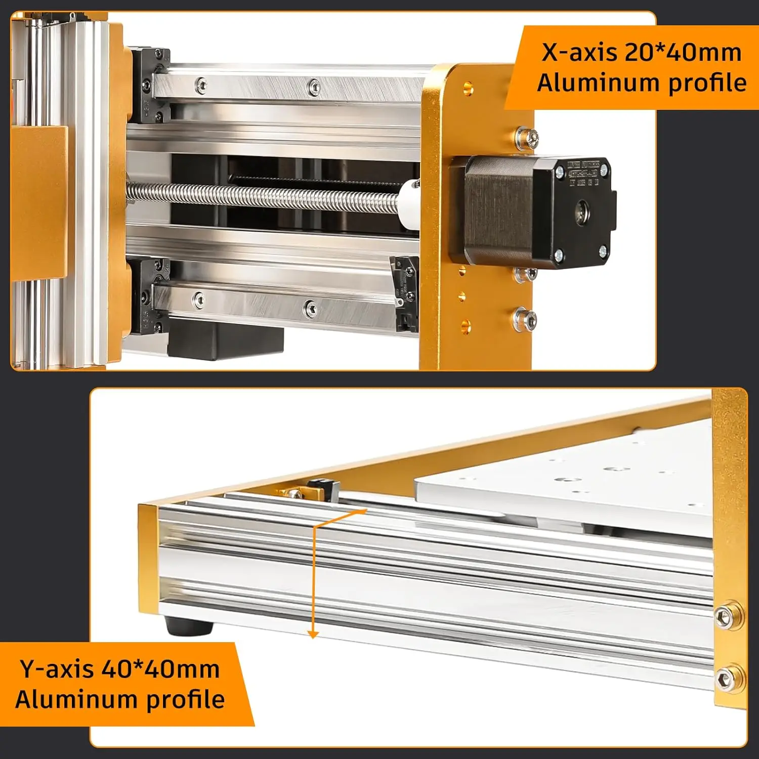 Machine 500W volledig metalen CNC-routermachine, verbeterde 3-assige graveermachine-eindschakelaars en noodstop met GRBL offline