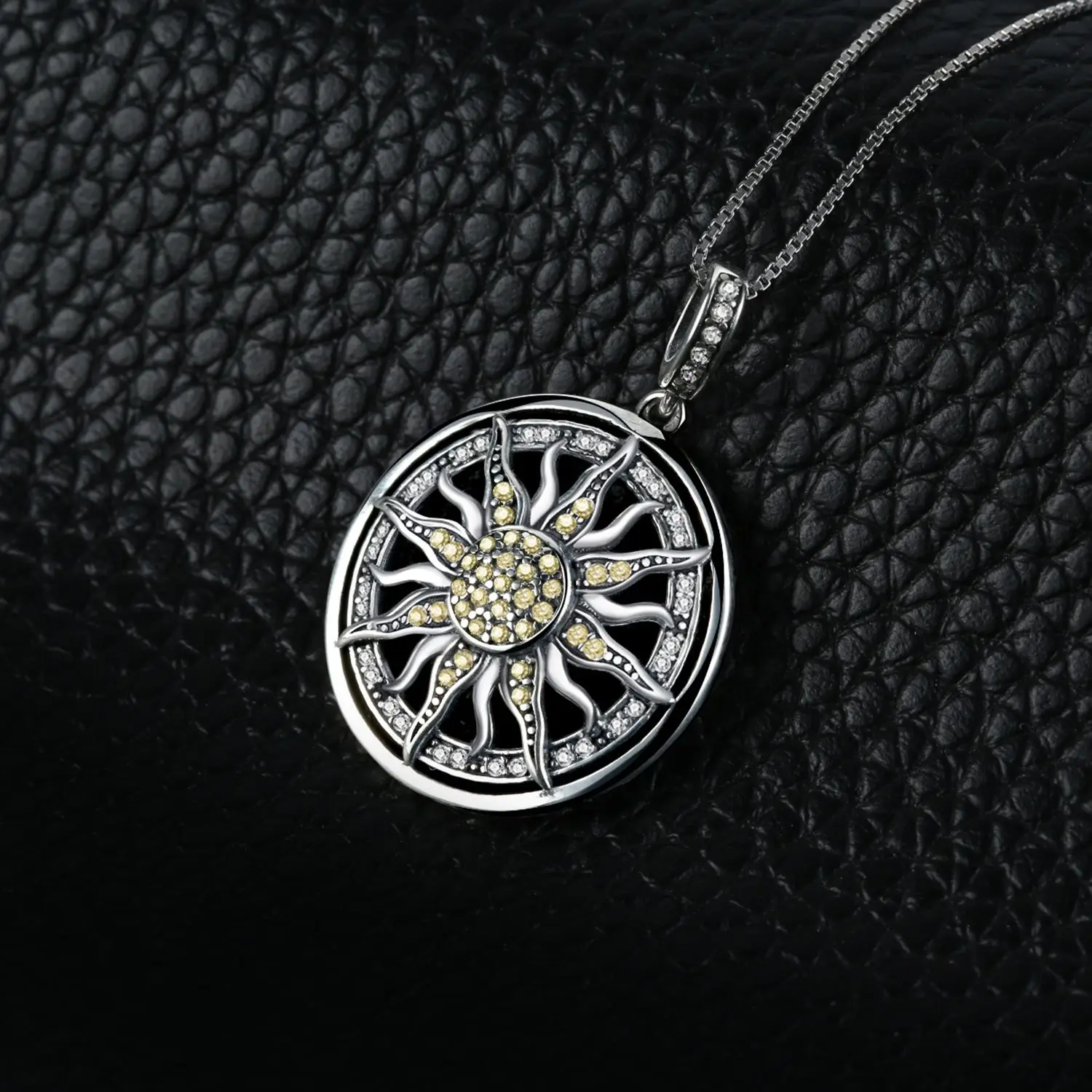 JewelryPalace-collar con colgante de plata de ley 925 con circonita cúbica de sol Celestial para mujer y niña, sin cadena, regalo de joyería