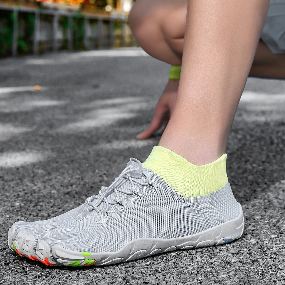 Leichter Hebe-Trainingsschuh, Designer-Yoga-Schuh mit fünf Fingern, bequemer, rutschfester Fitness-Schuh mit weicher Sohle – Detail 9