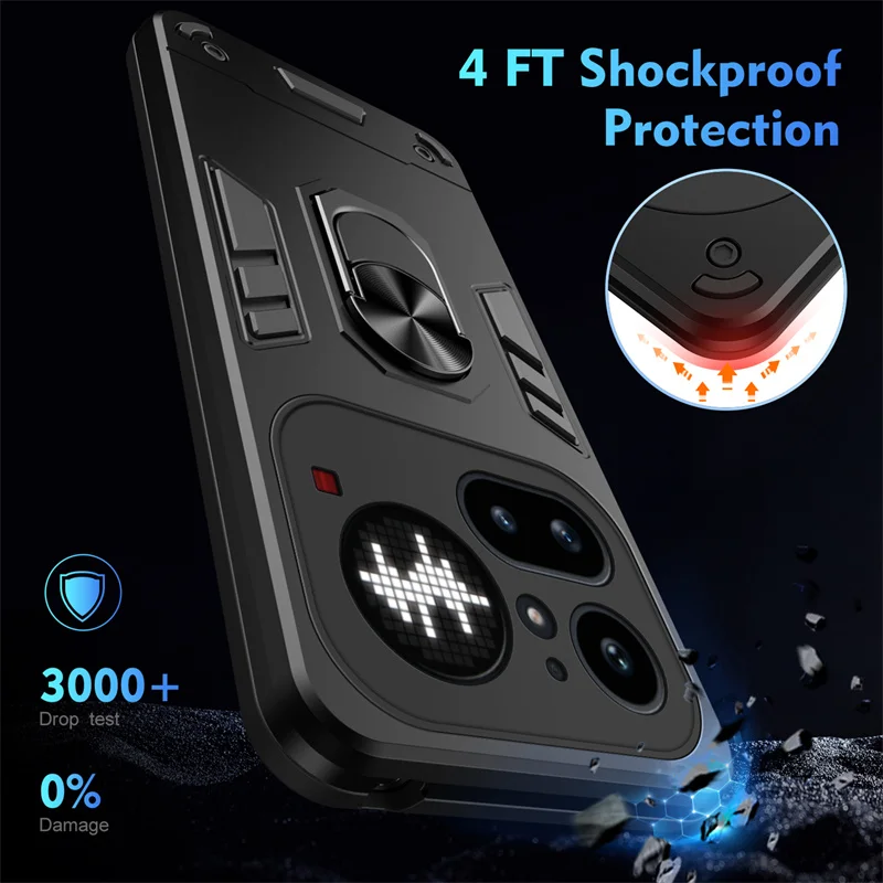 Defender Military Grade Magnetic Ring Stand Holder Case for Nothing Phone 4A 3A 2A Pro Lite Lens Protect Airbag Shockproof Cover view 5