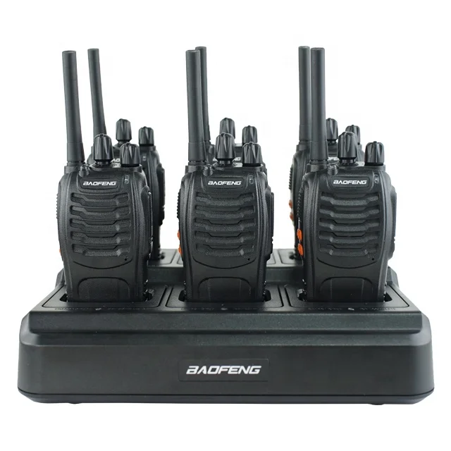 

Baofeng 6packed BF-888S full set with earphone 6 connected charger uhf two way radio handheld baofeng walkie talkie