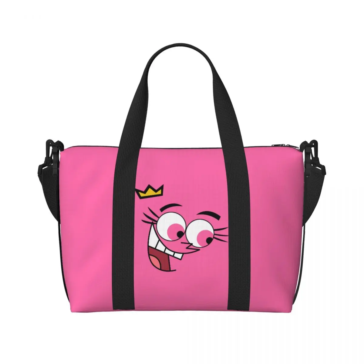 

Custom The Fairly Oddparents Groceries Shopping Tote Bags Women Big Capacity Animation Beach Gym Travel Bags