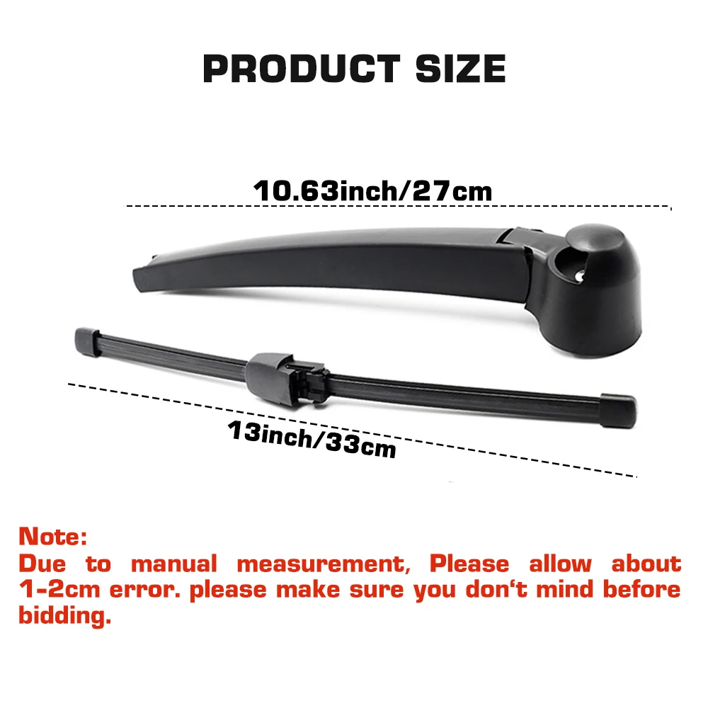 For VW Golf 4 IV 1997 - 2002 Wiper Rear Wiper Blade & Arm Set Kit  Windshield Windscreen Window Brush