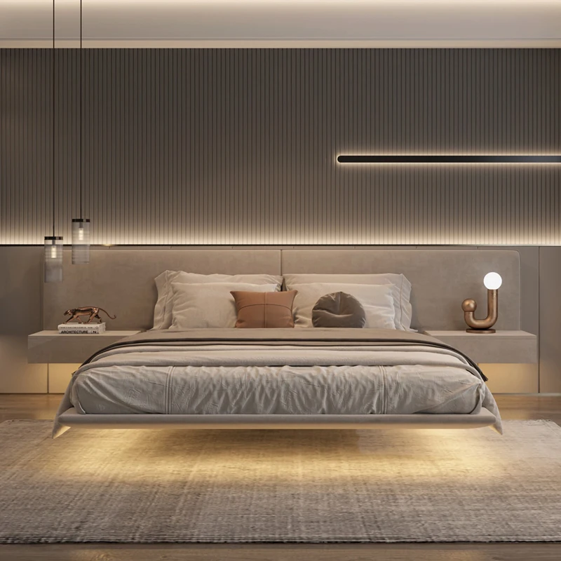 

King Hotel Deluxe Bedroom Furniture Faux Leather
