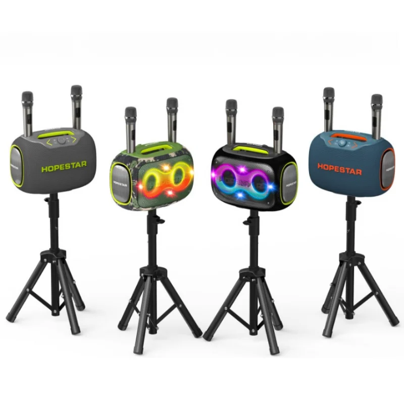 

Partybox Professional 120W RGB USB Karaoke Speaker Portable Wireless Stereo Surround Subwoofer With Mic For Parties Computer Use