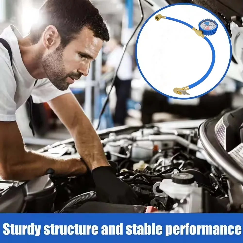 R134a المبردات صمام مفتوح شحن الأنابيب الفريون R134a تكييف الهواء خرطوم إعادة شحن أدوات مكيف هواء السيارة #2