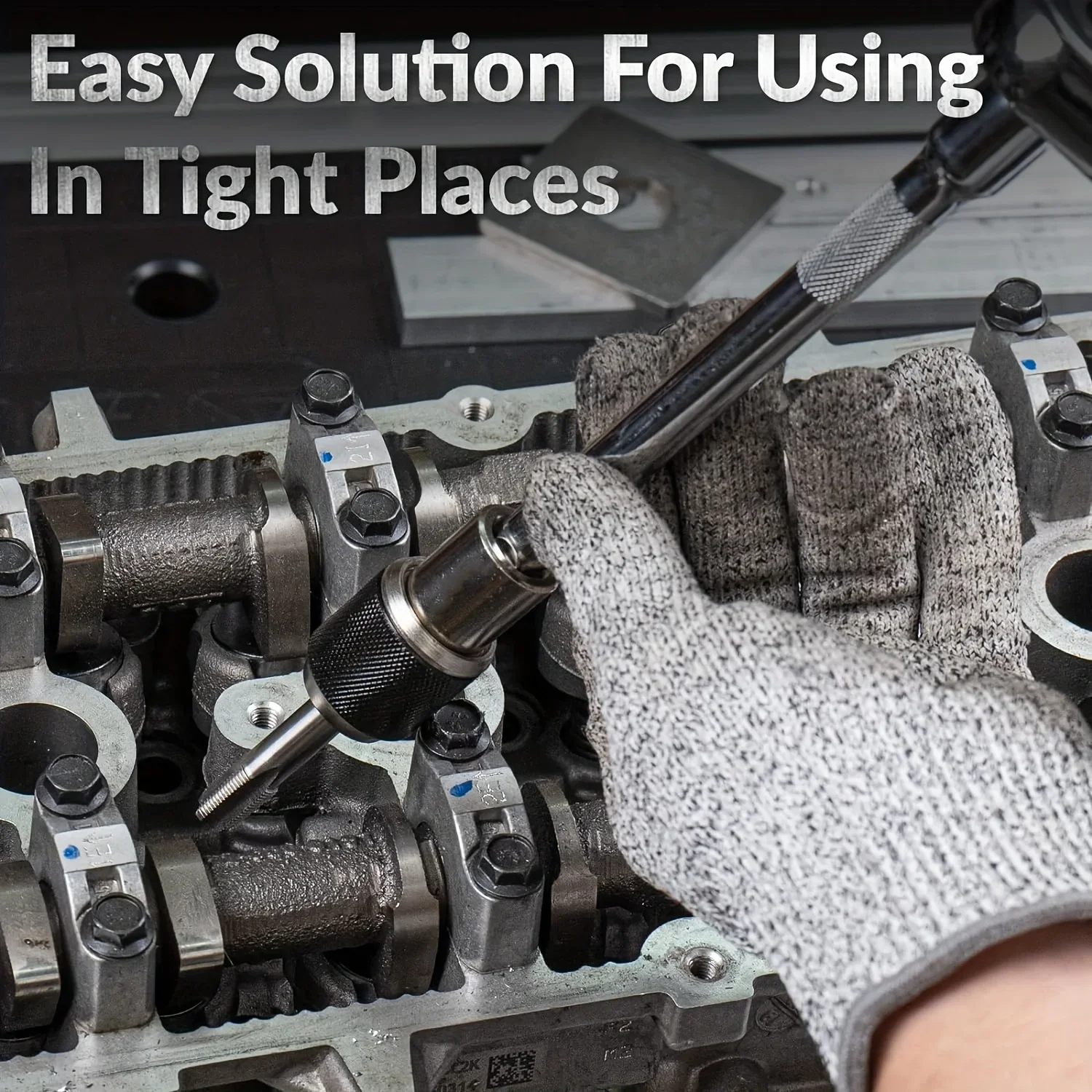 Adjustable Tap Socket Extraction Tool For Taps Reamers Screw Extractor 6-1/4 1/4-1/2in Drive Tap Socket For 3/8in Square Wrench