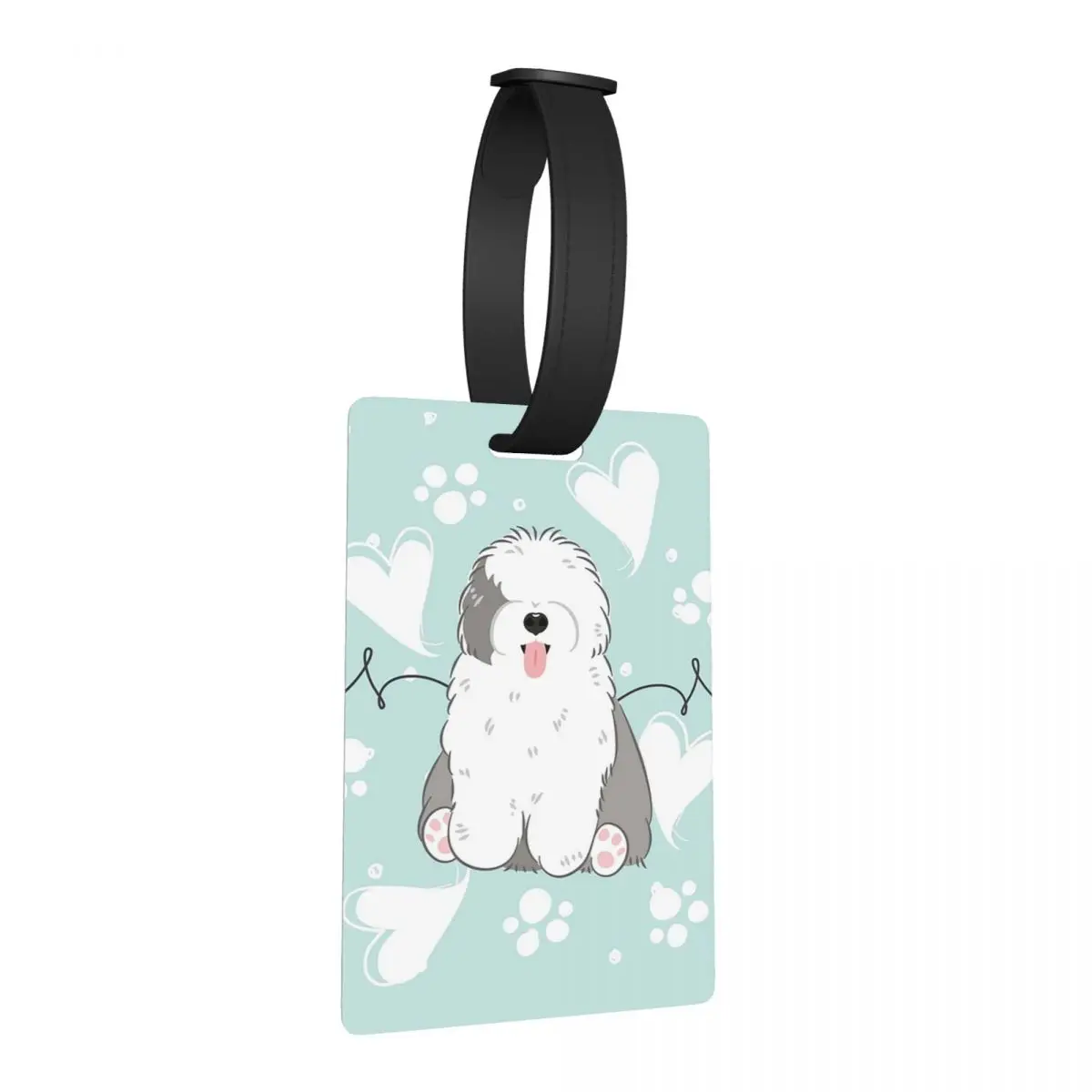 

Любовь старая английская овчарка, багажные бирки, аксессуары для чемодана, милый багаж, посадочная бирка, держатель этикетки, идентификационное имя, адрес