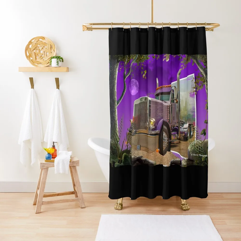 

Purple Peterbilt in the Jungle Shower Curtain For The Bathroom Shower Set Shower Sets For Bathroom Bathroom Box Curtain