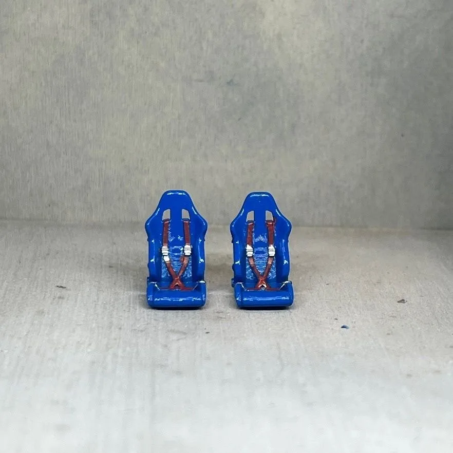1:64 Car Model Accessories Racing Seat Collection Seat Belt Etching Pieces