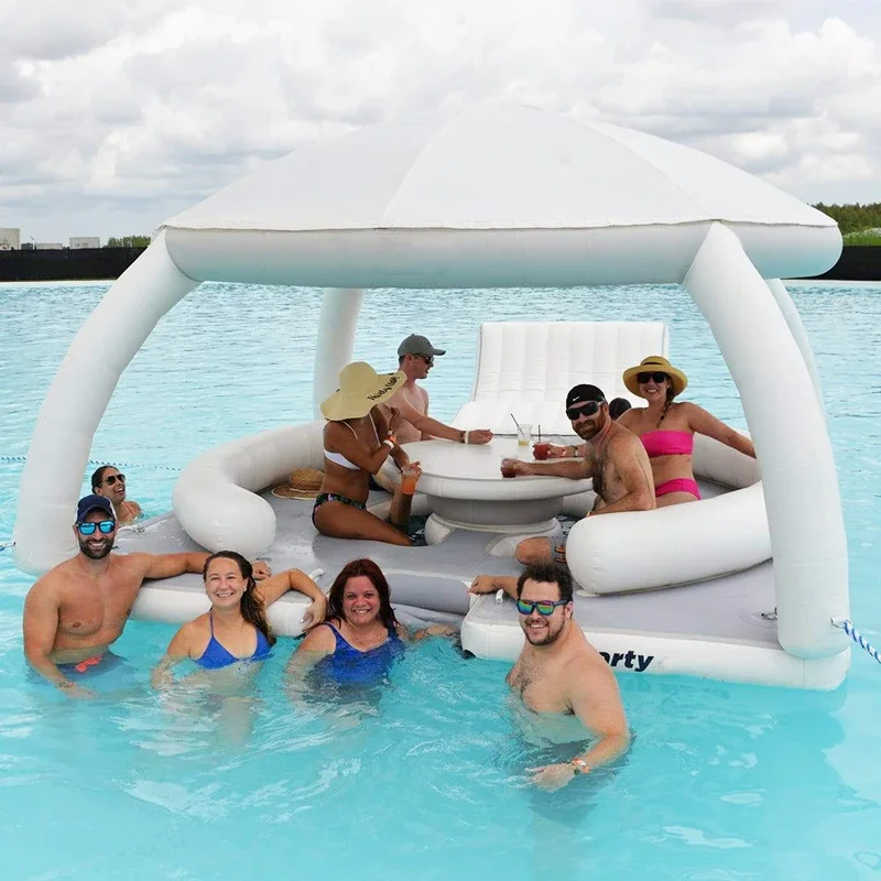 

Water Leisure Inflatable Bar Multiplayer Sofa Lounge Chair Shade Floating g Bed Floating Pool Yacht Package