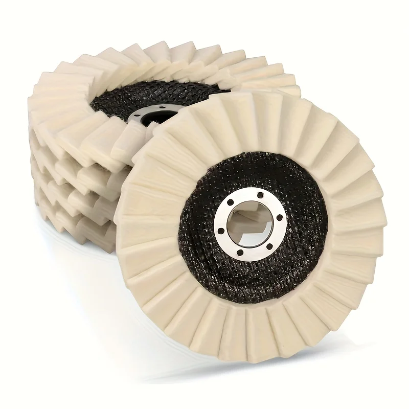 5 шт. 125 мм войлочные полировальные подушечки для угловой шлифовальной машины — блестящие полировальные подушечки для шлифовки и полировки краски, дерева и пластика