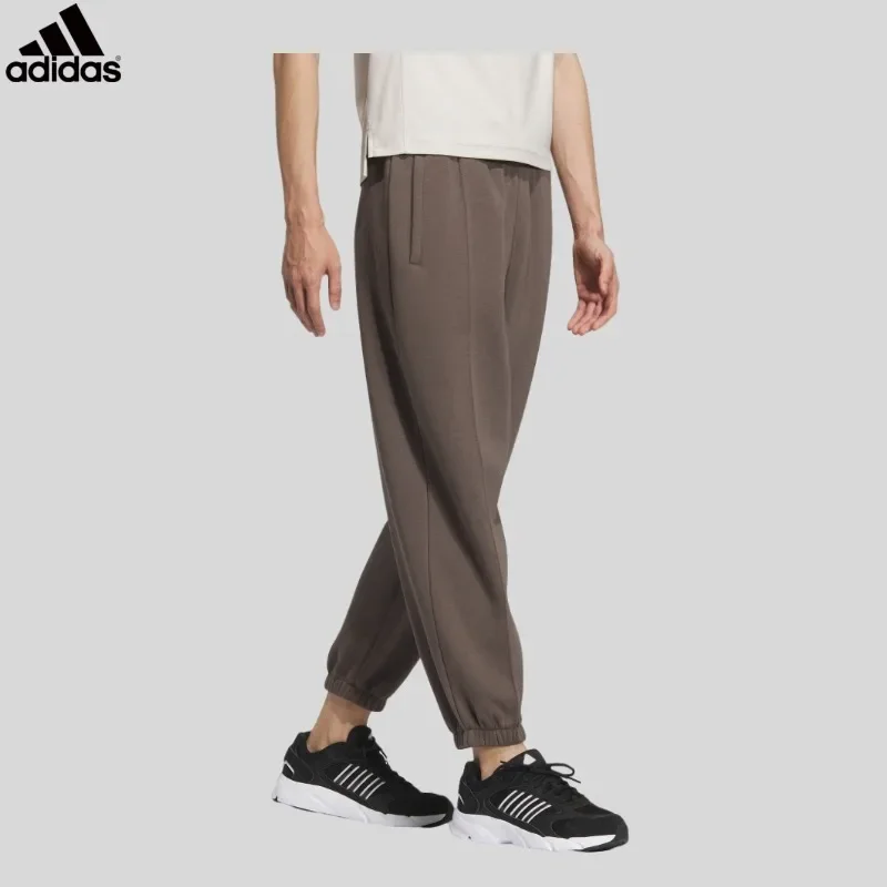 Adidas Lightweight Thin Button Zip Waist Loose Fit Slant Pockets Daily TrousersJM9118
