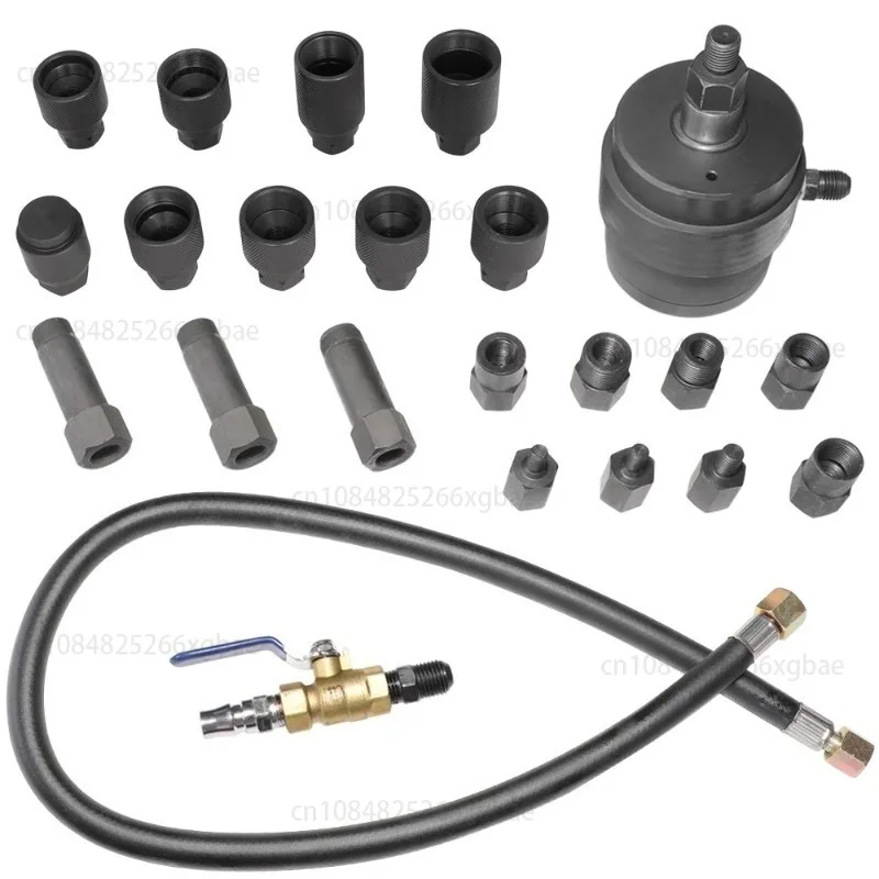 

Pneumatic fuel injector disassembly tool set