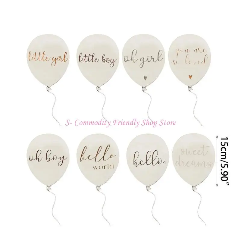 85AE دعامة تصوير للأطفال بالون خشبي لديكور غرفة الحضانة لحديثي الولادة