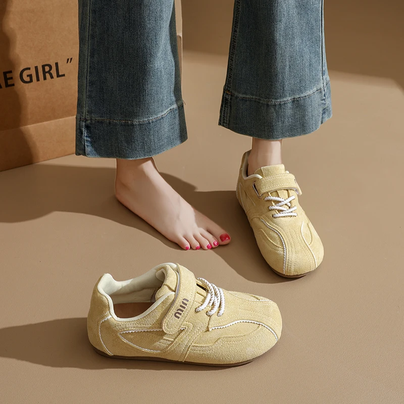 

Breathable Suede Platform Sneakers for Women 3cm Thick Sole Comfortable Walking Shoes Non Slip Fashion Athletic Footwear