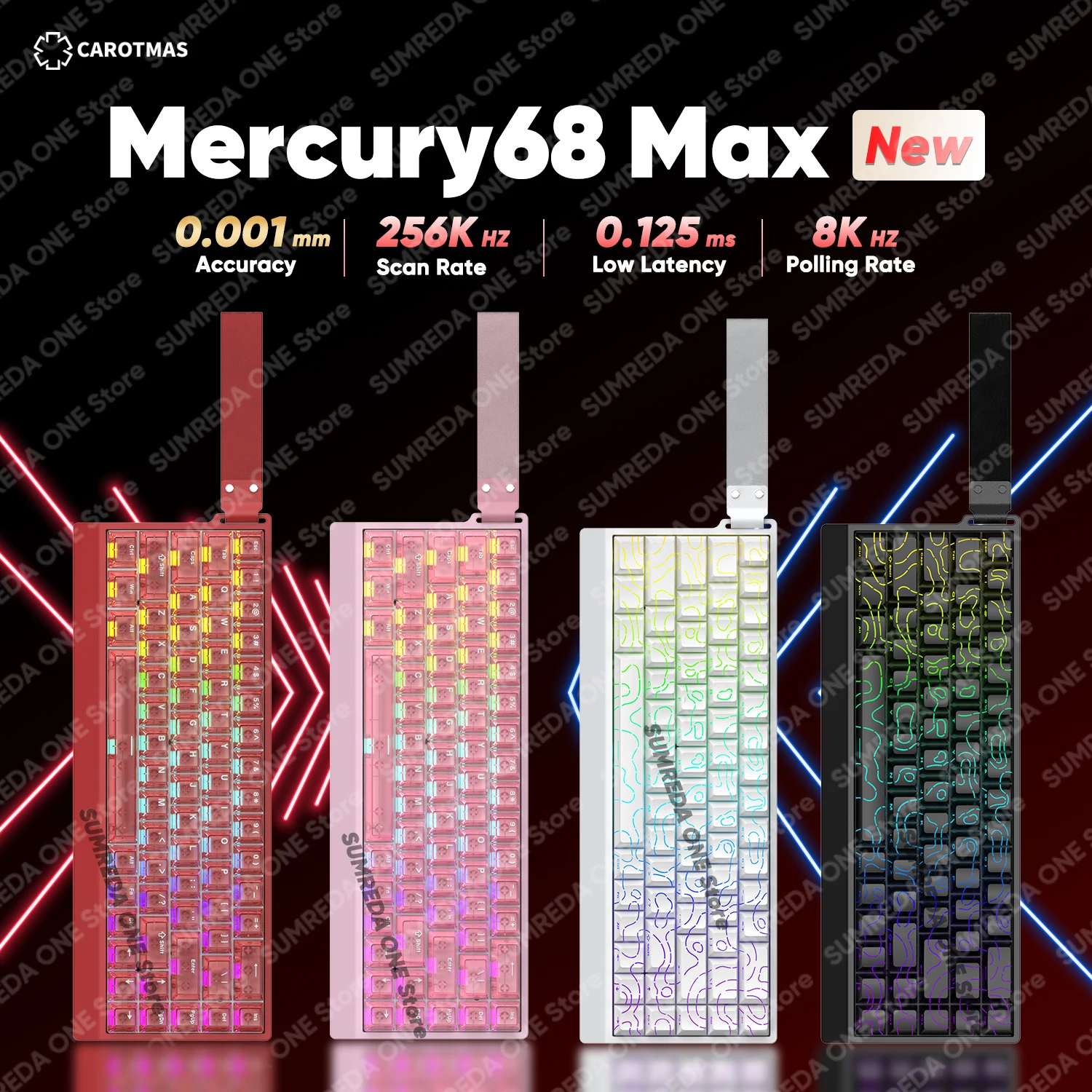 

IROK Carotmas Mercury68 Max mars68 pro Mercury 68, игровая магнитная механическая клавиатура Rapid Trigge 0,001 8K, проводная игровая клавиатура