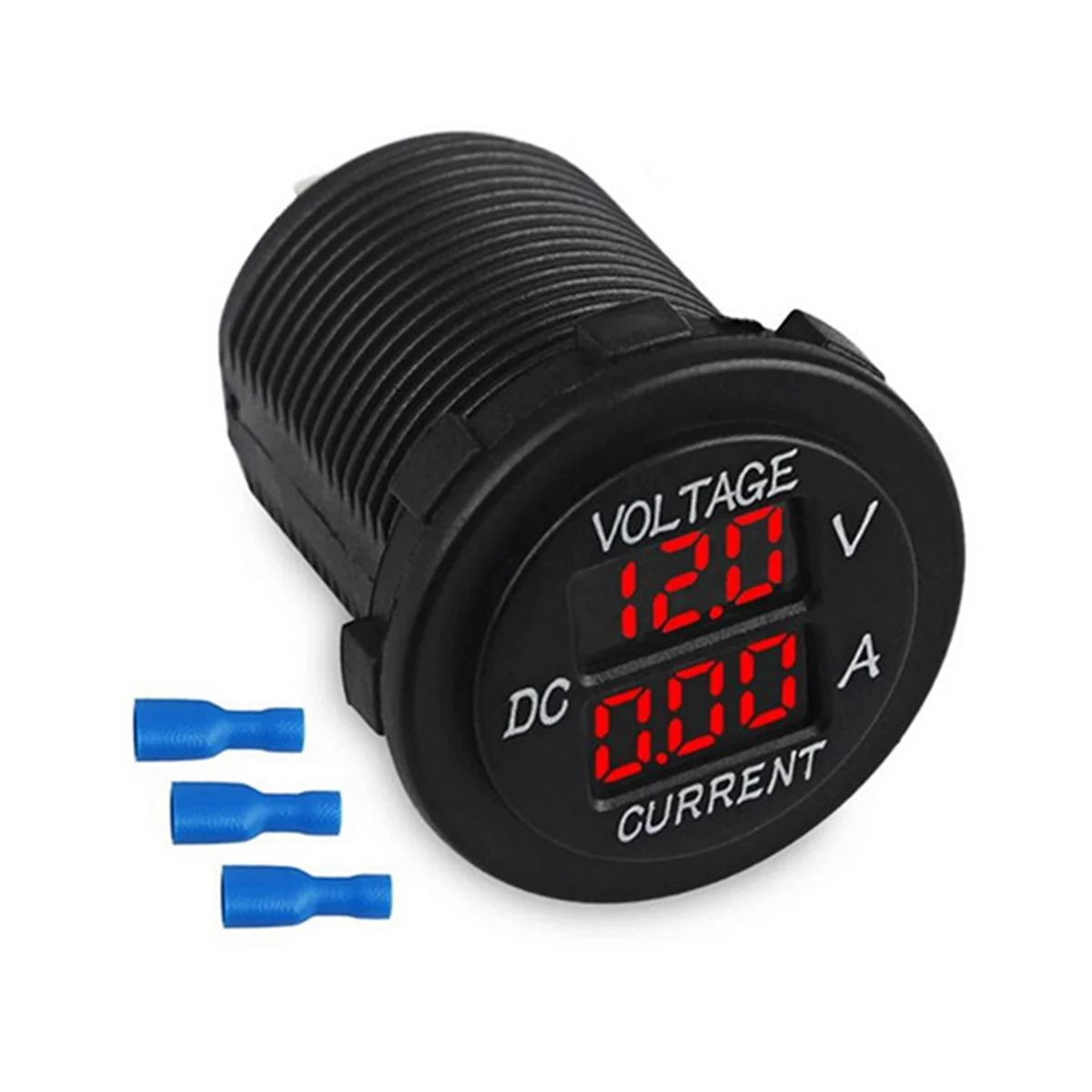 DC12-24V LED Display Circular Automotive Voltmeter Ammeter Digital Car Voltage Current Meter Volt Monitor Panel