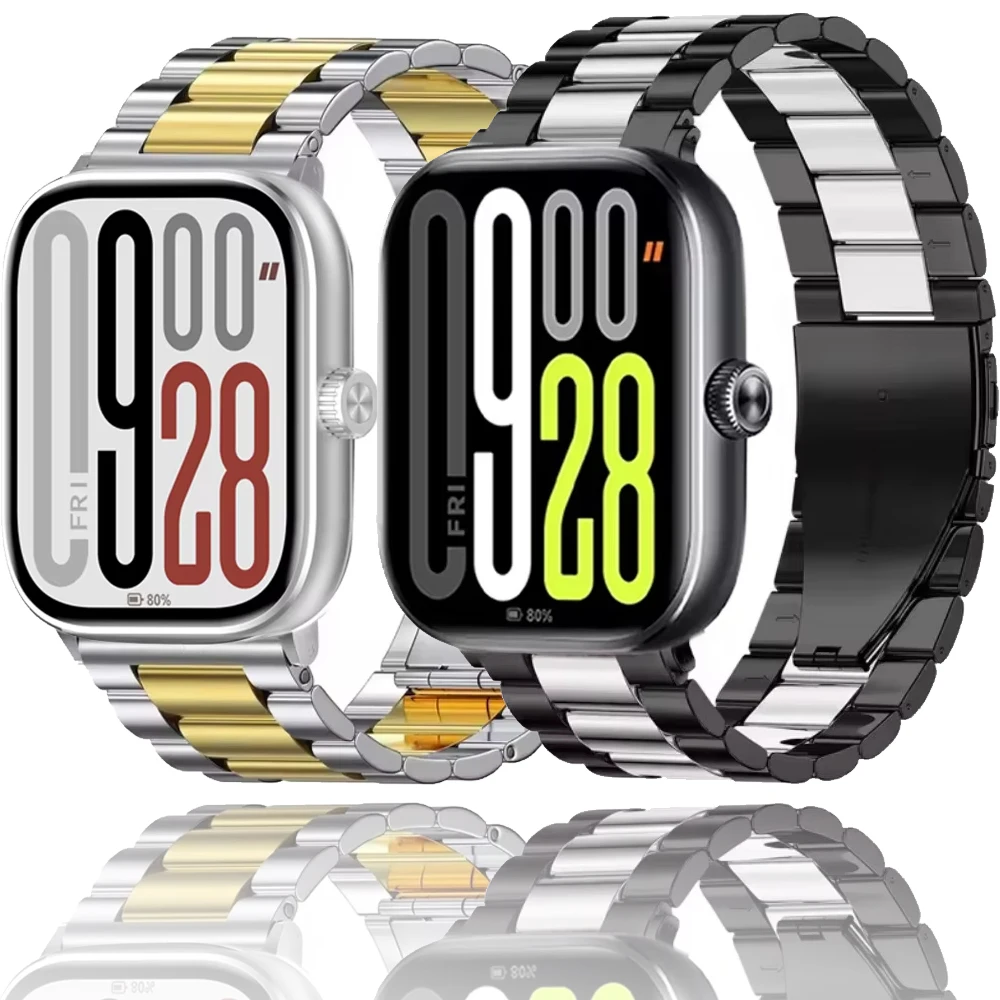 Metal Strap for Redmi Watch 6/5/4 Comfortable Breathable Wristband for Xiaomi Band 9 Pro/Mi Band 8 Pro Replaceable Belt Bracelet