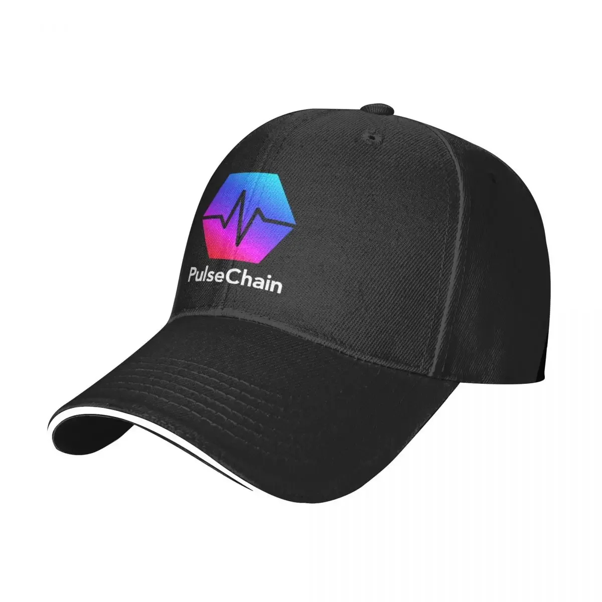 Copy of Pulse Chain Crypto Currency Logo Black and White Baseball Cap Horse Hat New In The Hat Golf Hat Mens Caps Women's