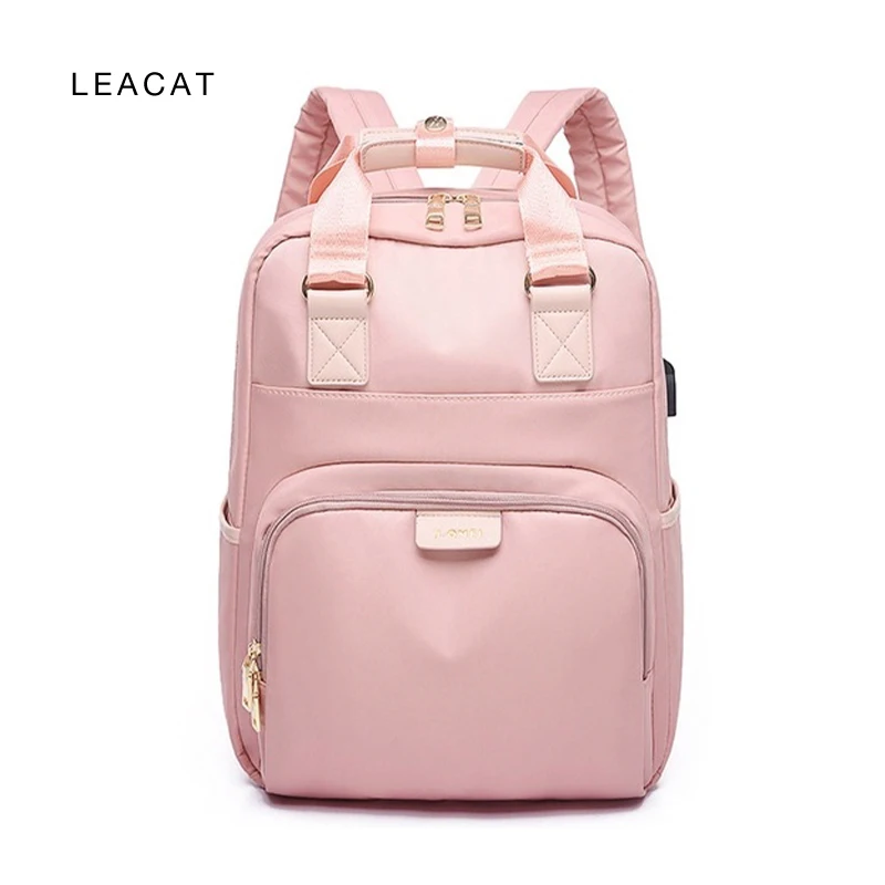 Women backpack large capacity USB backpack fashion waterproof 15.6 inch laptop backpack