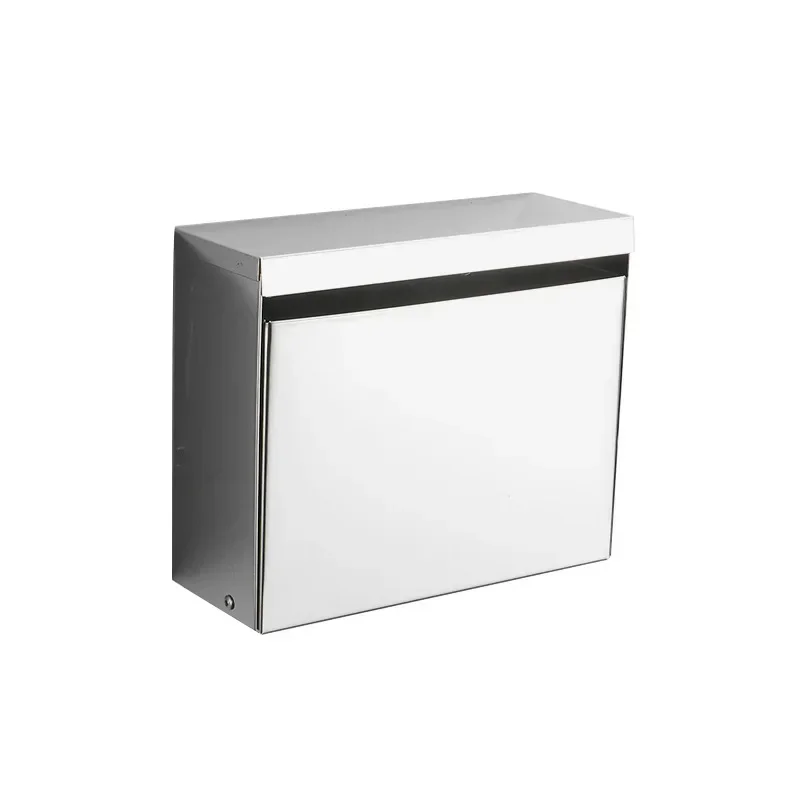 

Stainless steel toilet black tissue box Hotel toilet tissue holder wall-hung paper-drawing paper box without punching.