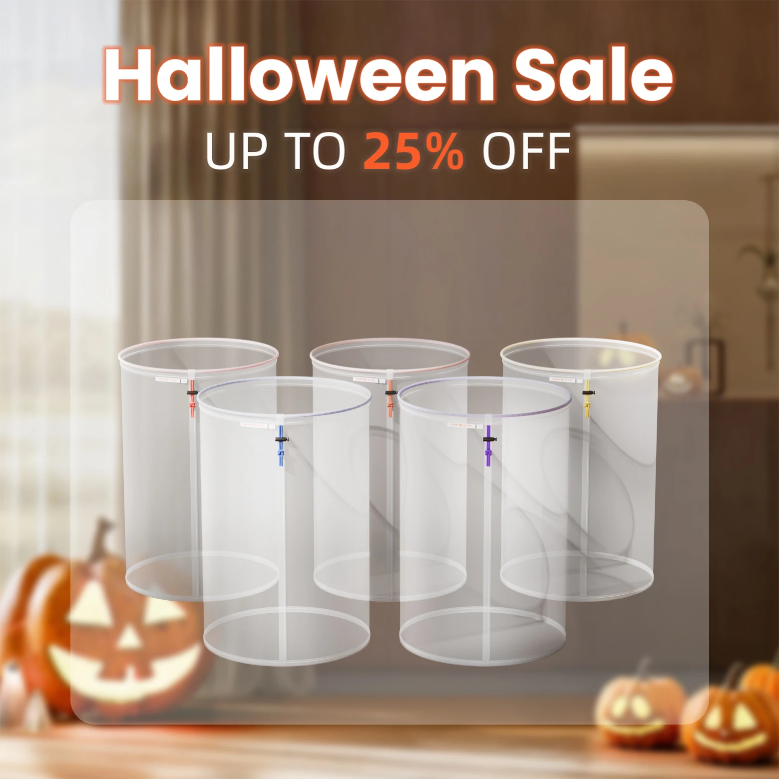 أكياس فلتر شبكية قابلة لإعادة الاستخدام سعة 5 جالون من Spider Farmer |   مع شاشة الفلتر وحقيبة التخزين |   25-220 ميكرون للنباتات