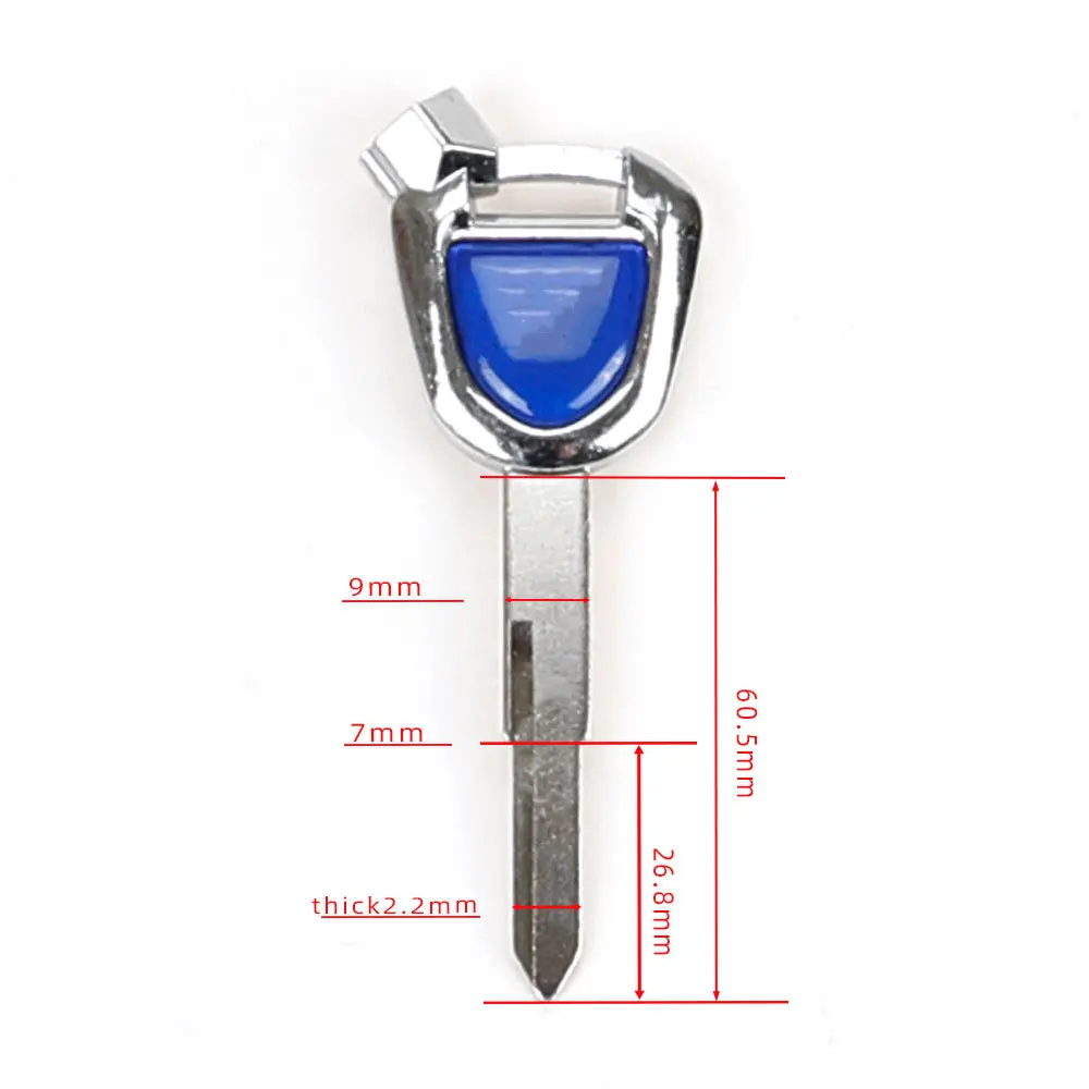 1Pcs New Blank Key Motorcycle Replace Uncut Keys For Magnet Anti-Theft Lock Keys PCX 125 WH110 SCR100 150 LEAD125 AirBlade125