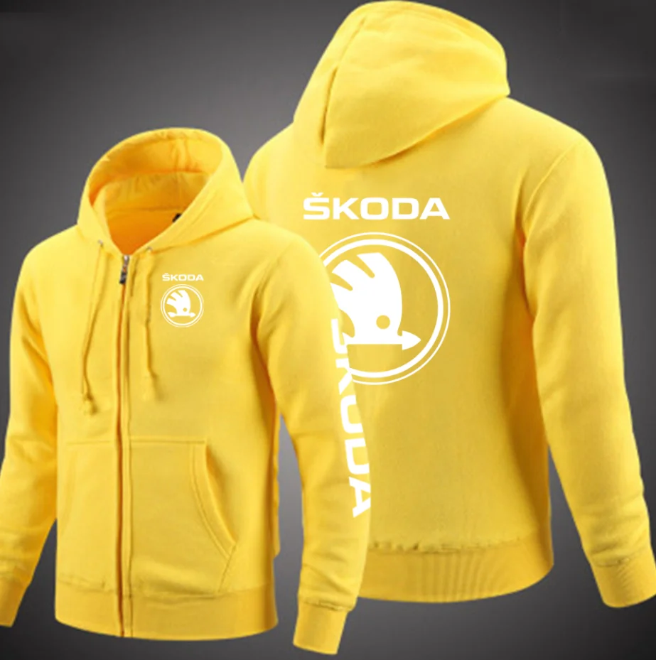 Skoda Motorrad Herren neuen Frühling und Herbst drucken modische Hip Hop lässig Harajuku Streetwears Hoodies Tops