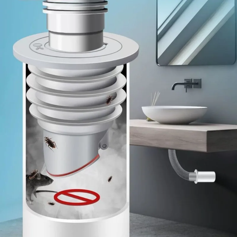 Silicone Sink Stopper Sewer Pipe Sealing Ring Floor Drain Anti Odor Plug Washing Machine Drain Seal Cover Bathroom Accessories